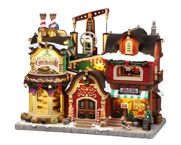 Lemax kersthuisje 'The Holly Jolly Chocolatier & Mrs. Claus Coffee Shop'