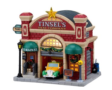 Lemax kersthuisje 'Tinsel'S Taxi Company'