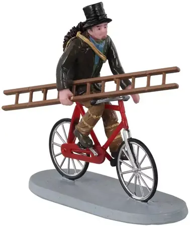 Lemax travelling chimney sweep kerstdorp figuur