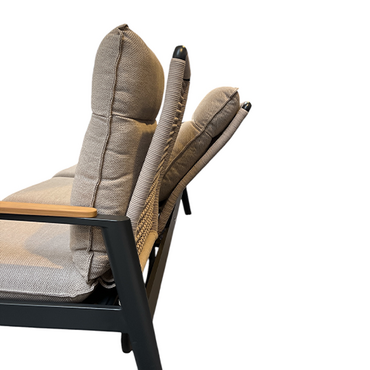 Trestino verstelbare loungeset Sonderborg antraciet - afbeelding 2