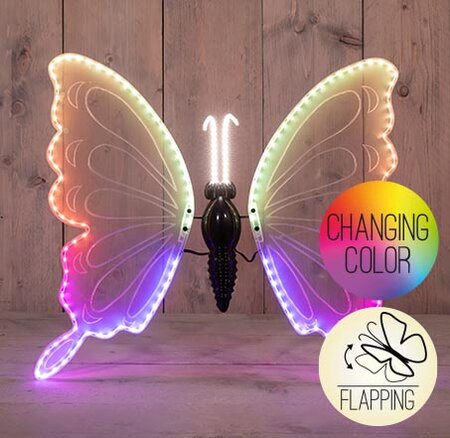 Anna's Collection Bewegende Led Vlinder 60 cm
