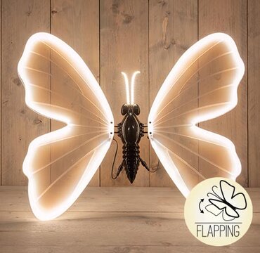 Anna's Collection Bewegende Led Vlinder 80 cm