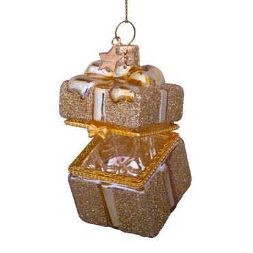 Vondels kersthanger cadeautje goud - afbeelding 3
