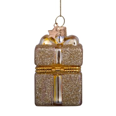 Vondels kersthanger cadeautje goud - afbeelding 4