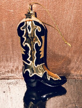 Vondels kersthanger cowboylaars zwart/goud - afbeelding 6