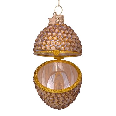 Vondels kersthanger faberge ei goud glitter - afbeelding 3