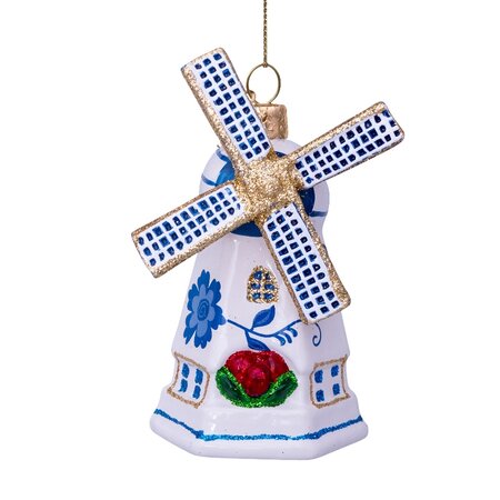 Vondels kersthanger molen Delfts blauw - afbeelding 1