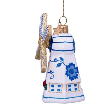 Vondels kersthanger molen Delfts blauw - afbeelding 2