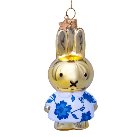 Vondels kersthanger Nijntje Delfts blauw bloemetjesjurk