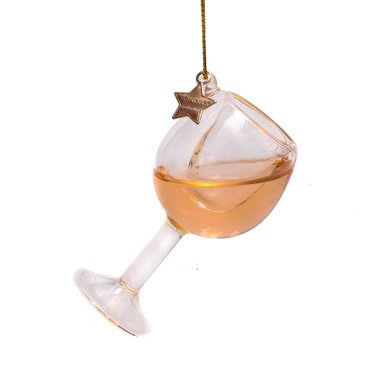 Vondels kersthanger rose wijn glas