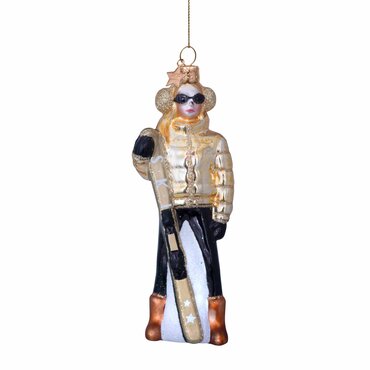 Vondels kersthanger ski lady