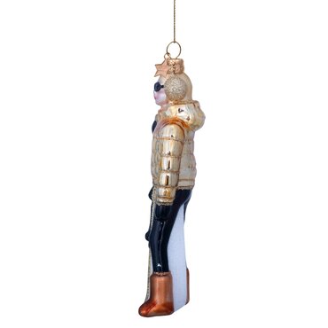 Vondels kersthanger ski lady - afbeelding 3
