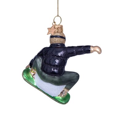 Vondels kersthanger snowboarder - afbeelding 3