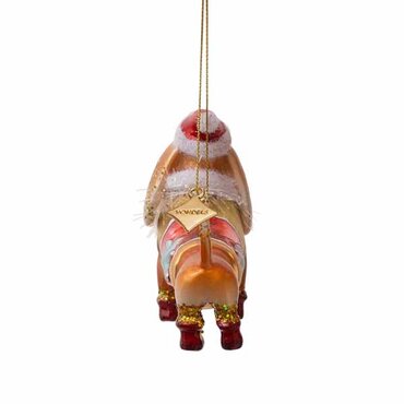 Vondels kersthanger teckel met kerstmuts - afbeelding 2