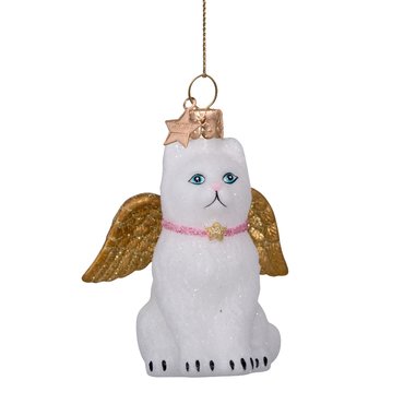 Vondels kersthanger witte kat