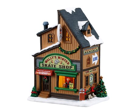Lemax kersthuisje 'Wally'S Winter Skate Shop'