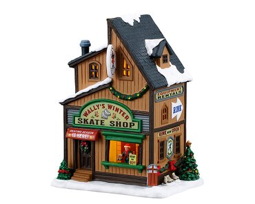 Lemax kersthuisje 'Wally'S Winter Skate Shop'