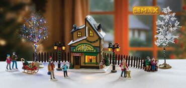 Lemax kersthuisje 'Wally'S Winter Skate Shop Set' - afbeelding 1