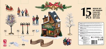Lemax kersthuisje 'Wally'S Winter Skate Shop Set' - afbeelding 4