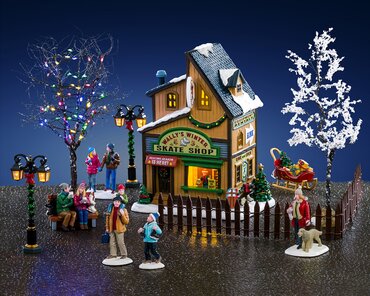 Lemax kersthuisje 'Wally'S Winter Skate Shop Set' - afbeelding 2