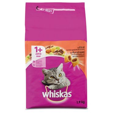 Whiskas kattenvoer adult rund (1,9 kg)