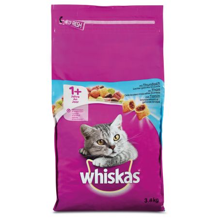 Whiskas kattenvoer adult tonijn (3,8 kg)