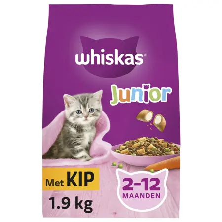 Whiskas kattenvoer junior kip (1,9 kg)