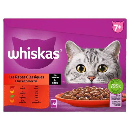 Whiskas Pouch senior saus classic selectie
