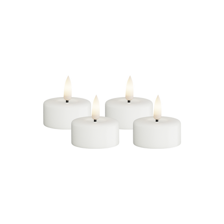 LED theelicht kaars wit 3,5x4 cm