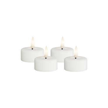 LED theelicht kaars wit 3,5x4 cm