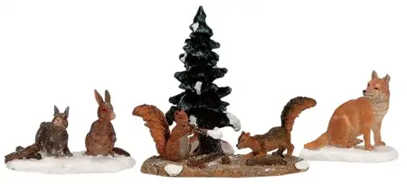 Lemax woodland animals kerstdorp figuren