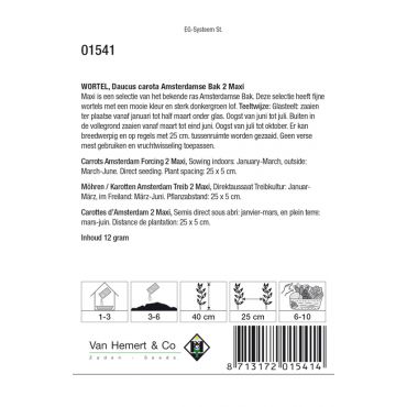 Wortel 'Amsterdamse Bak 2' Maxi, 10 gr - afbeelding 2