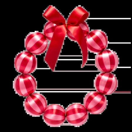 Vondels kersthanger Wreath roze - afbeelding 1