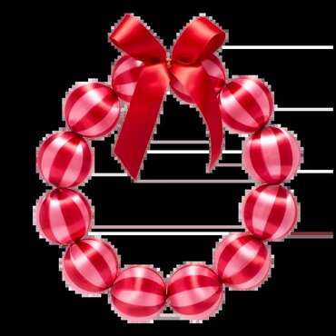 Vondels kersthanger Wreath roze - afbeelding 1