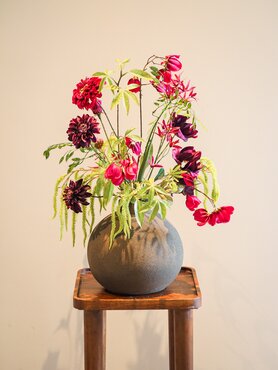 Zijden boeket 'Burgundy Bliss'