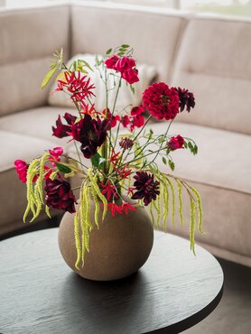 Zijden boeket 'Burgundy Bliss' - afbeelding 2