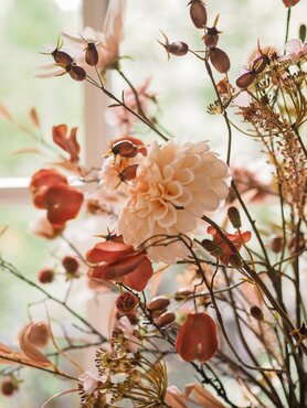 Zijden boeket 'Dusty Rose' - afbeelding 3