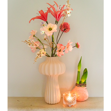 Zijden boeket 'Little Peach Blush'