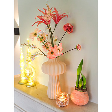 Zijden boeket 'Little Peach Blush' - afbeelding 2