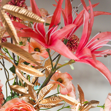 Zijden boeket 'Peach Blush' - afbeelding 2