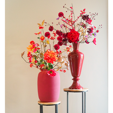 Zijden boeket 'Ruby Romance' - afbeelding 3