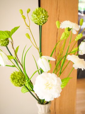 Zijden boeket 'White Elegance' - klein - afbeelding 2