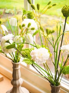 Zijden boeket 'White Elegance' - klein - afbeelding 3